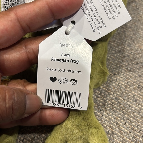 Jellycat Green and White Plush Frog Toy - Picture 6 of 14